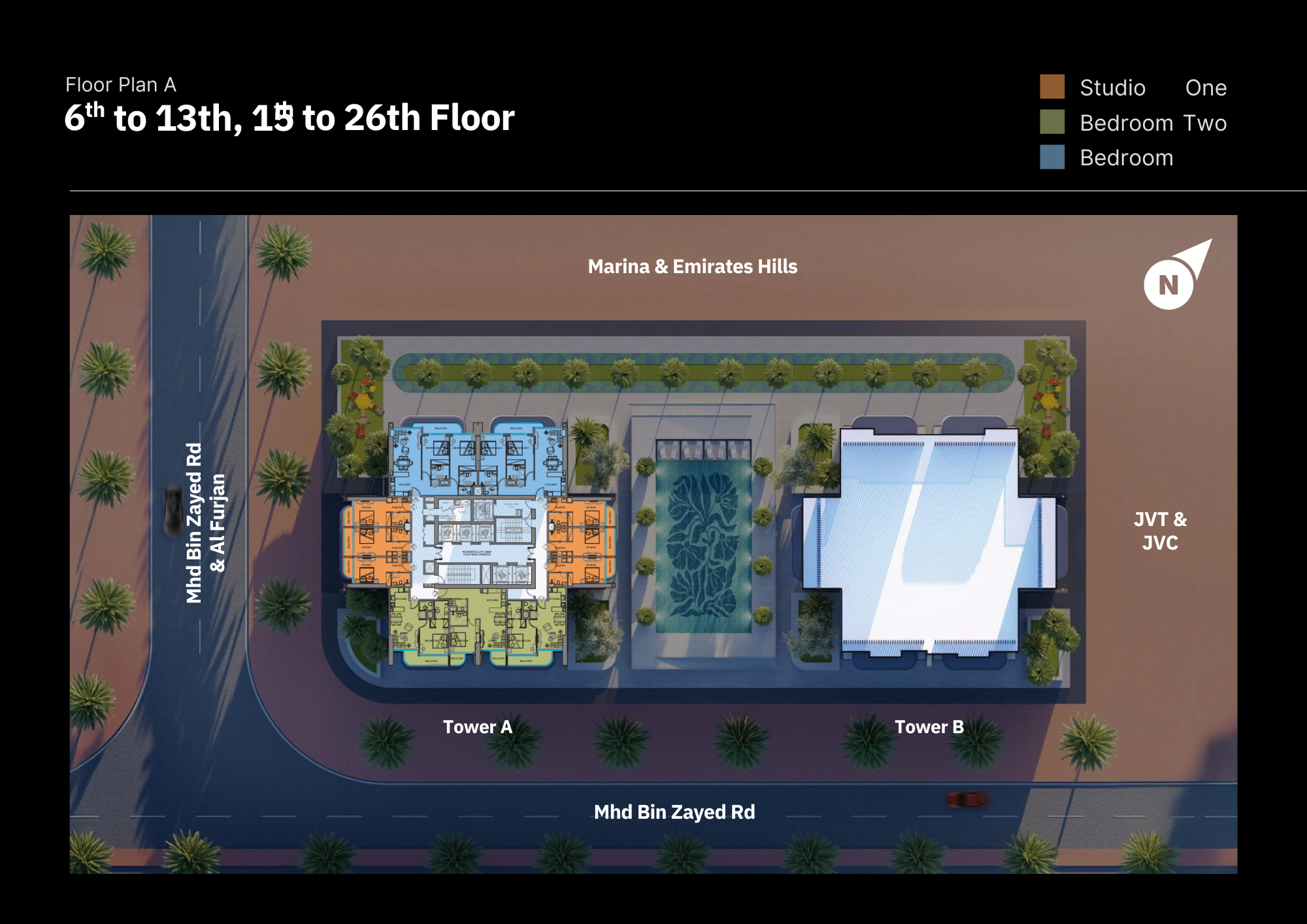 Floor Plan A 6th to 13th & 19th to 26th